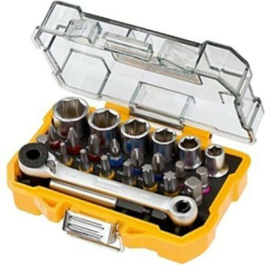 DEWALT Ratschen- & Steckschlüssel-Sets 1\4" 24Stück