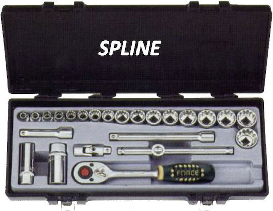 Force Spline Καστάνια με Καρυδάκια 1\4" 40τμχ
