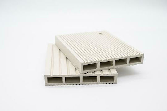 Newplan Umzäunung Deck Gartenzaunbedarf Weiß aus WPC 360x12x2cm Weiß