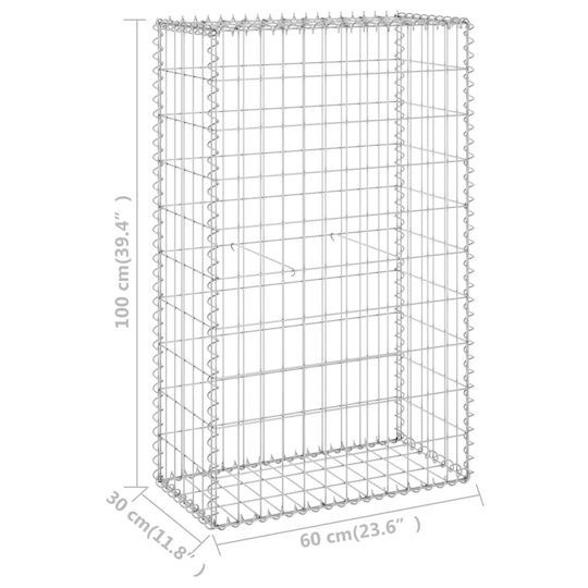 vidaXL Wall Garden Fencing Material with Covers 1pcs Silver