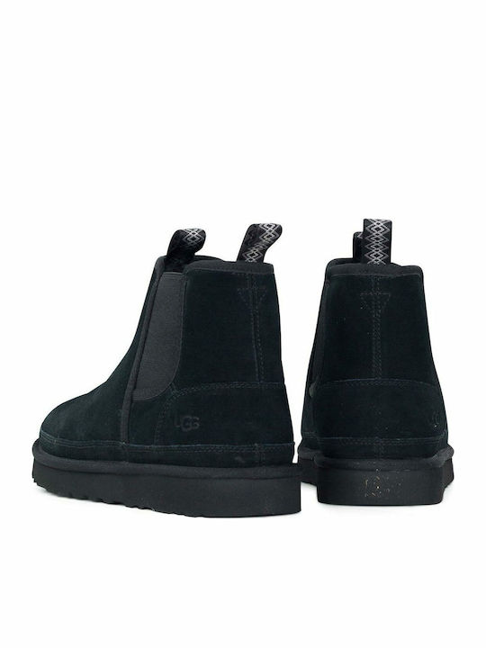 Neumel Suede Μαύρα Chelsea Μποτάκια