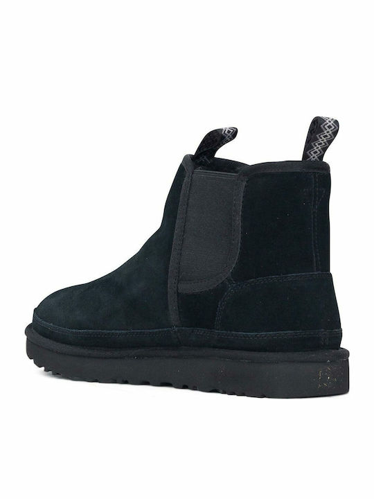 Neumel Suede Μαύρα Chelsea Μποτάκια