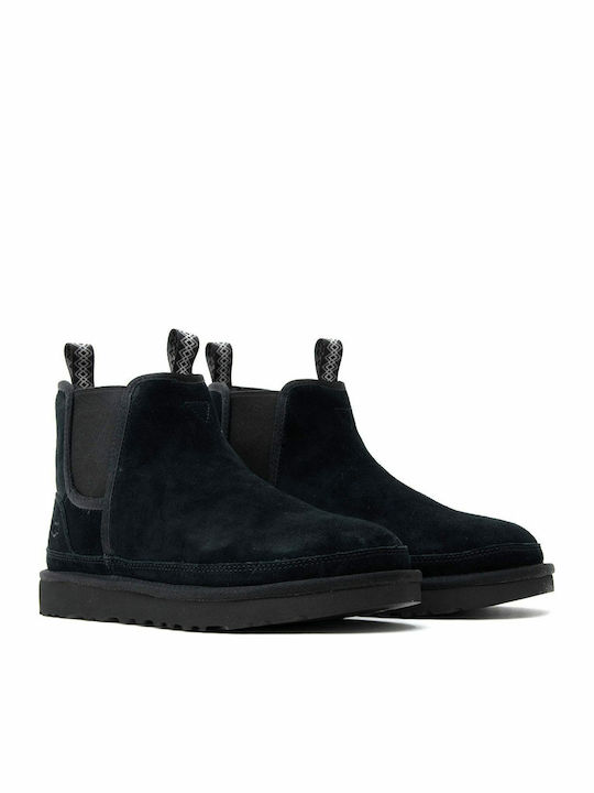 Neumel Suede Μαύρα Chelsea Μποτάκια