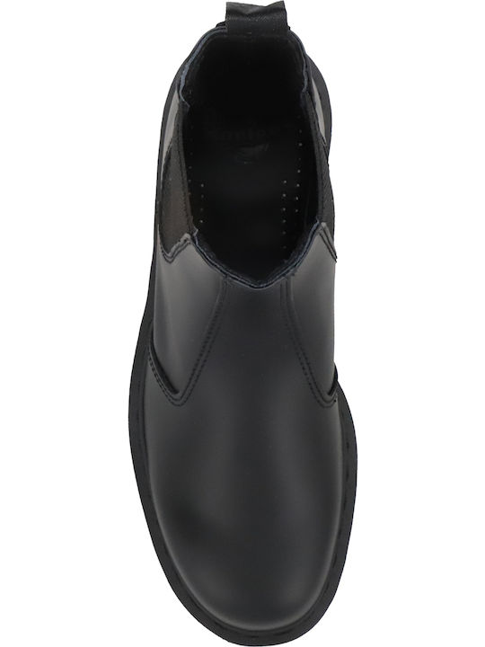 2976 Mono Smooth Piele Negru Ghete Chelsea