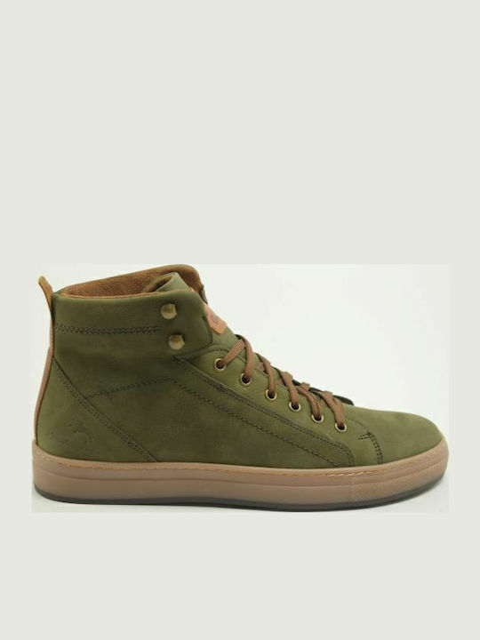 Leather Men's Boots Anatomical Olive