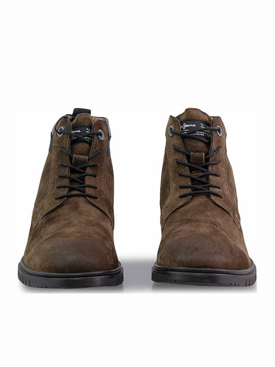 Thomas Flex Suede Καφέ Ανδρικά Μποτάκια