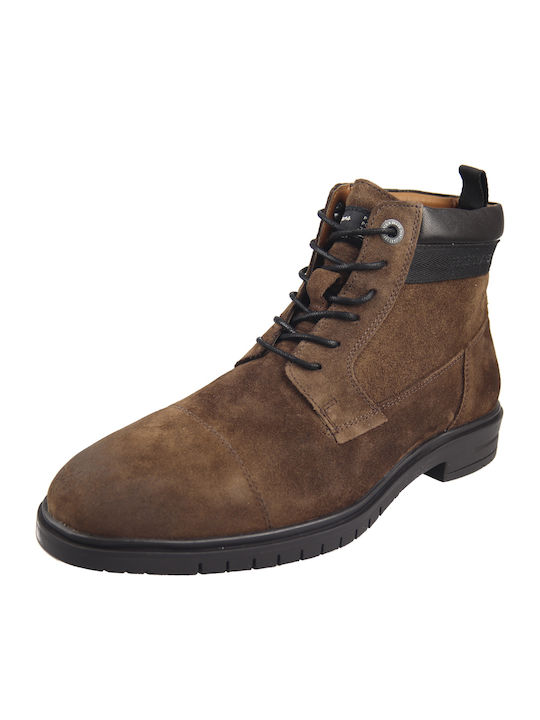 Thomas Flex Suede Καφέ Ανδρικά Μποτάκια