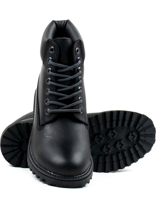 River Leather Black Boots