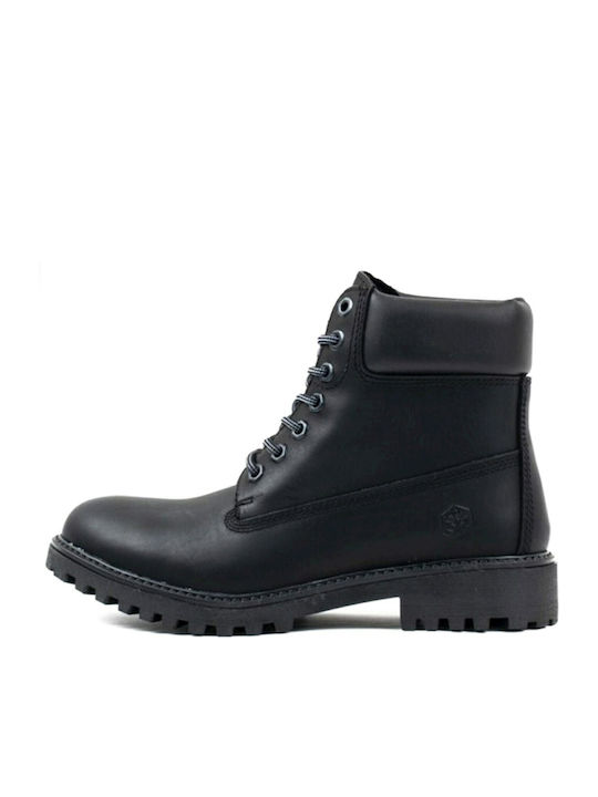River Leather Black Boots
