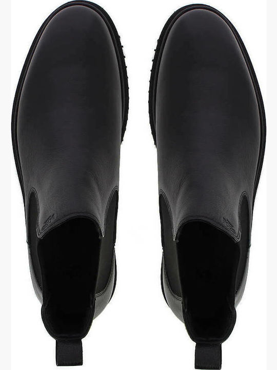 Δερμάτινα Chelsea Μποτάκια Black Matte