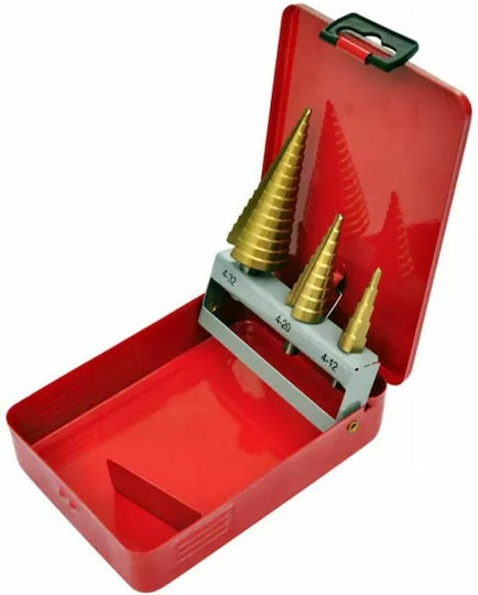 vidaXL Freze de deschidere HSS Set 3 Burghie HSS Titan pentru Metal