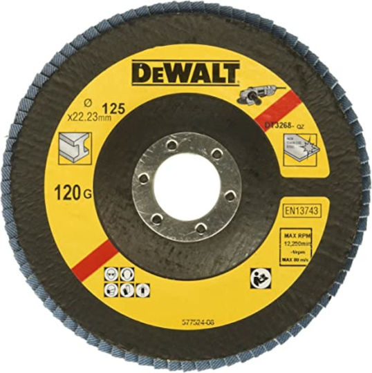DEWALT Δίσκος Λείανσης Μετάλλου Φτερωτός Νο.60 125mm