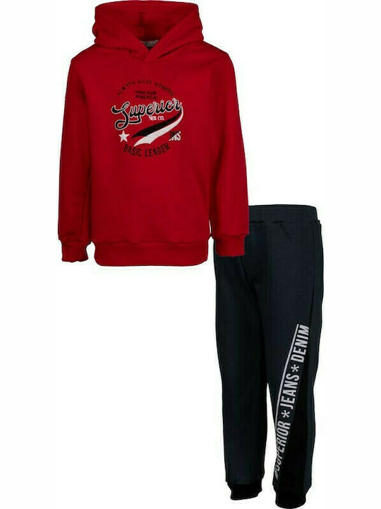 Nek Kids Wear Kids Sweatpants Set Red 2pcs / 2pcs