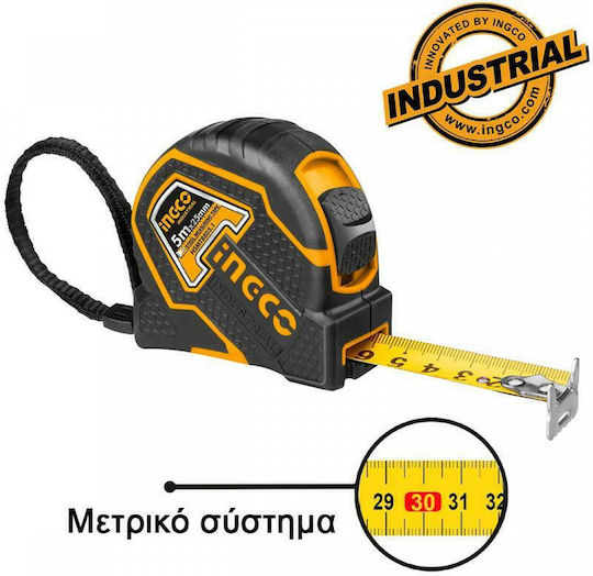 Ingco Tape Measure with Auto-Rewind 25mm x 5m