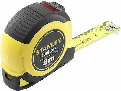 Stanley Dual Lock Tylon Μετροταινία με Αυτόματη Επαναφορά 25mm x 8m