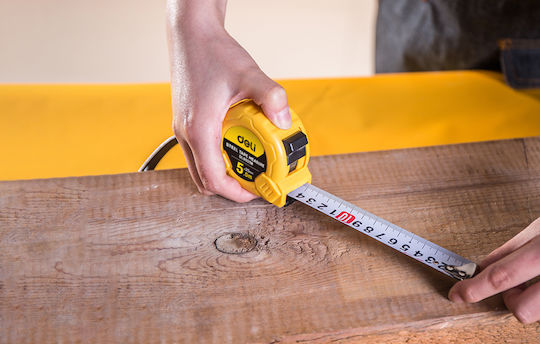 Deli Tape Measure with Auto-Rewind 25mm x 5m E