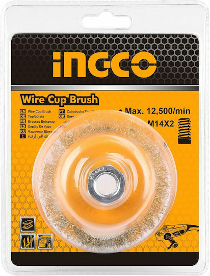 Ingco Angle Wheel Wire Brush 100mm Bell Μ14 WB11001