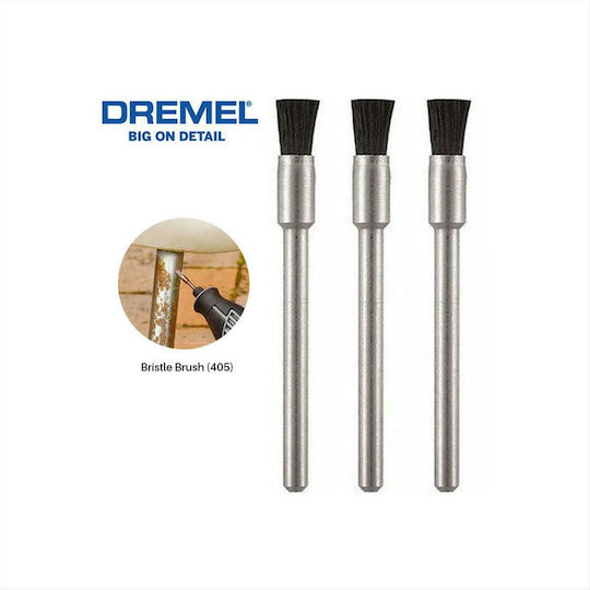 Dremel 405 Συρματόβουρτσα για Δράπανο 3.2mm Σετ 3τμχ