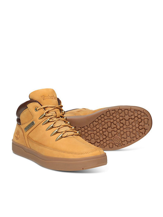Davis Square Mid Hiker Leather Yellow Men's Boots