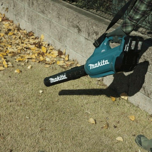 Makita DUB362Z/KIT Laubbläser Handheld 36V mit 4 Akkus 3Ah & Lautstärkeregelung mit Maximaler Luftgeschwindigkeit 190.8km/h