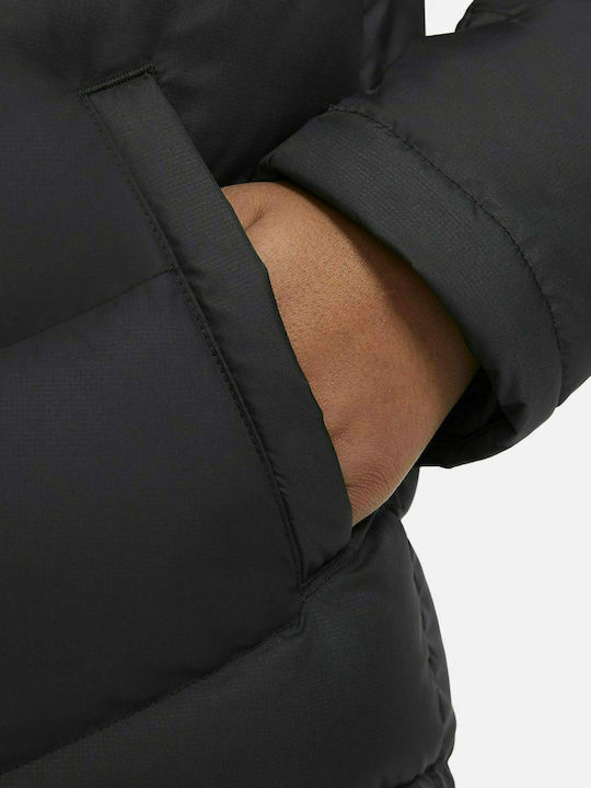Geci pentru Copii Sport Căptușite cu Glugă Negru NSW