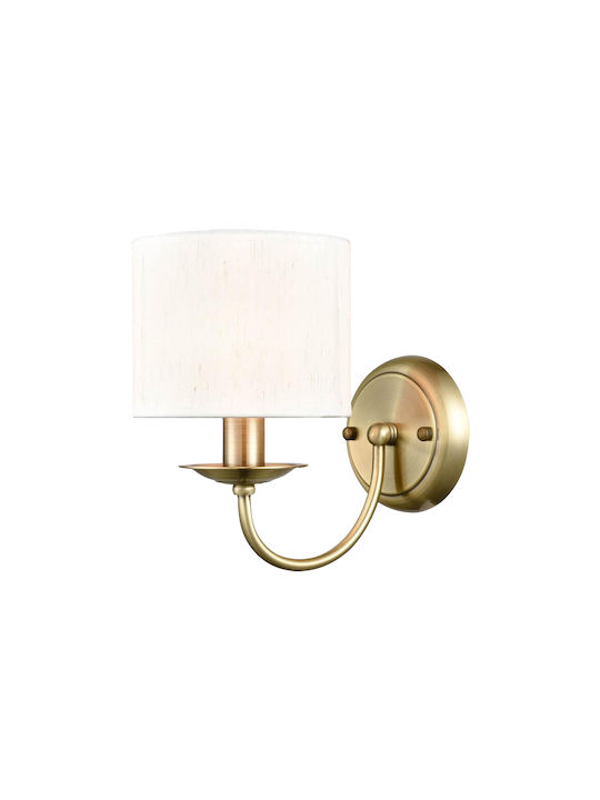 Home Lighting Paril Classic Wall Lamp with Socket E14 Gold Width 26cm