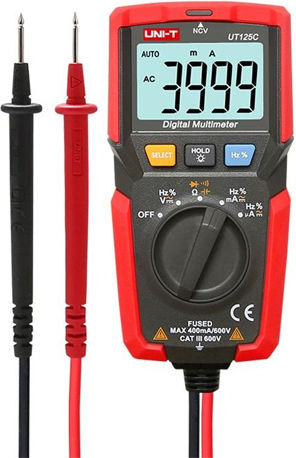 Uni-T Digital Multimeter Pocket True RMS with Buzzer with AC / DC / Resistance / Capacitance / Temperature Measurement UT125C