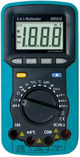 All-Sun EM5510 Digital Multimeter with AC / DC / Resistance / Capacitance / Temperature Measurement