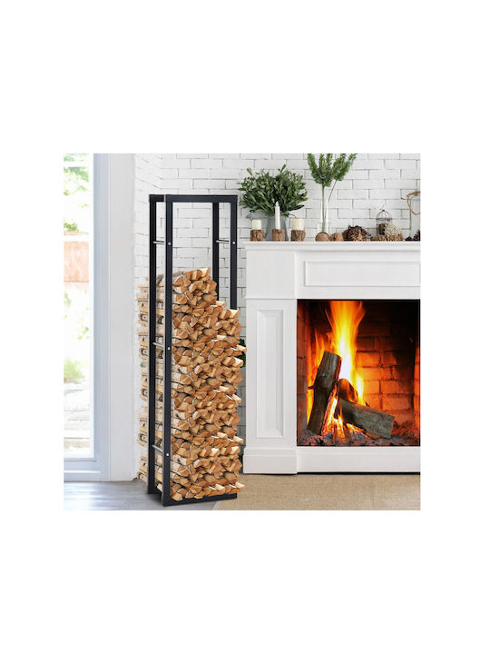 HomCom Metallisch Regal Holzlagerung 40x25x150cm