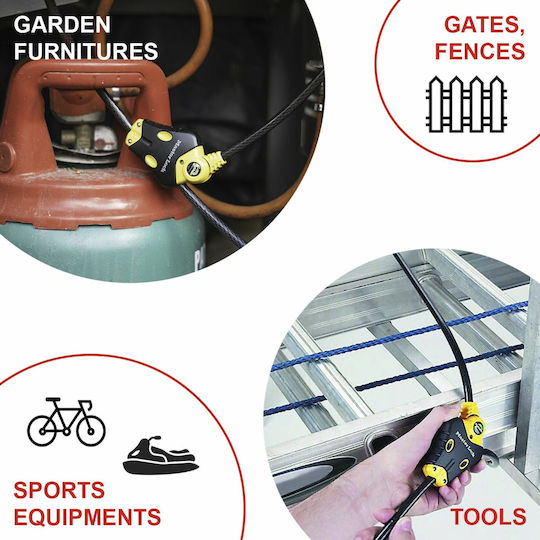 Master Lock 8420EURD Bicycle Cable Lock with Key Black