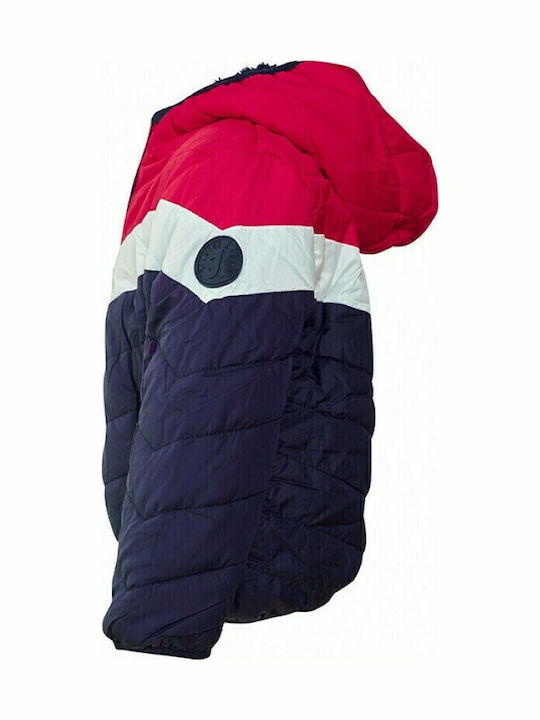 Kids' Quilted Jacket Short with Lining & Hood Blue