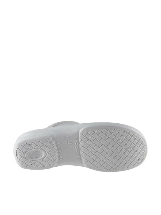 Sabino 8001 Femei Din piele Anatomici Sabot Albe Γ-8001