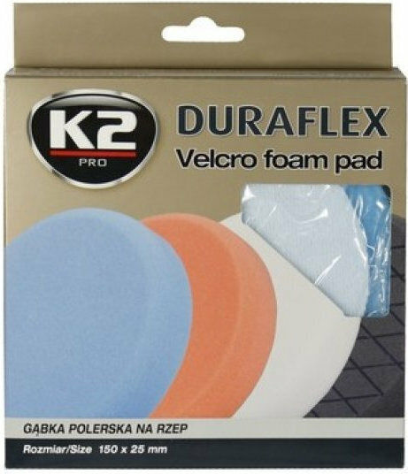 K2 Polishing Sponge 150x25mm Velcro Hard Blue L611