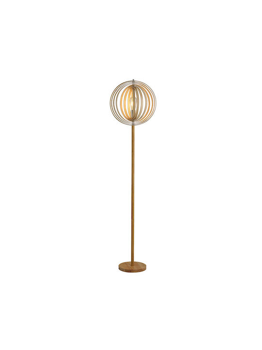 HomCom Floor Lamp H160xW38cm. with Socket for Bulb E27 Beige