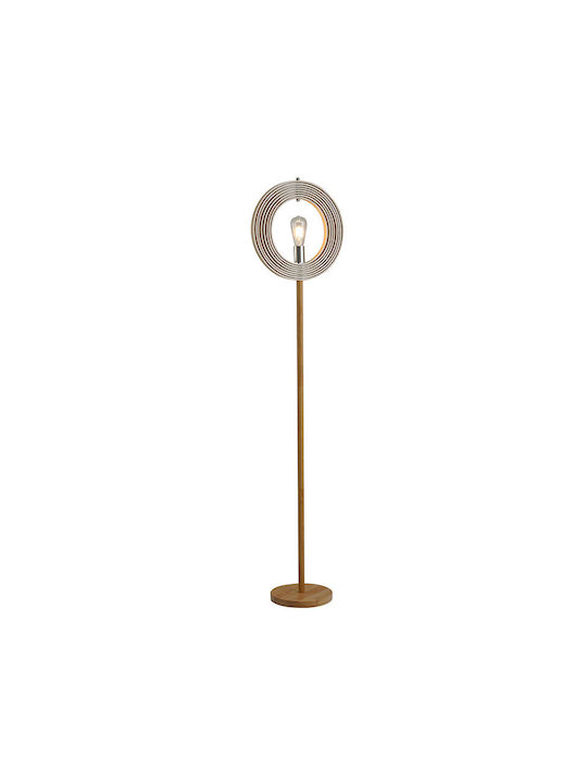 HomCom Floor Lamp H160xW38cm. with Socket for Bulb E27 Beige