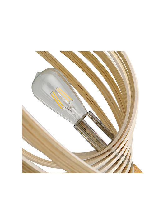 HomCom Floor Lamp H160xW38cm. with Socket for Bulb E27 Beige