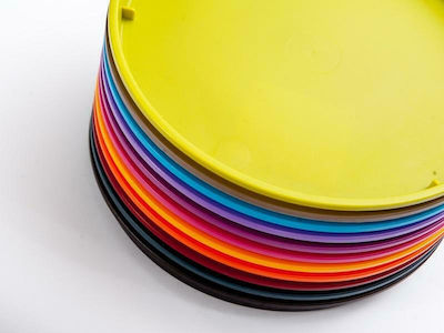 Viomes Linea 890 Στρογγυλό Πιάτο Γλάστρας σε Μωβ Χρώμα 16x16cm