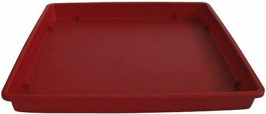 Viomes Linea 592 Farfurie Pot Plastic Roșu 25x25buc