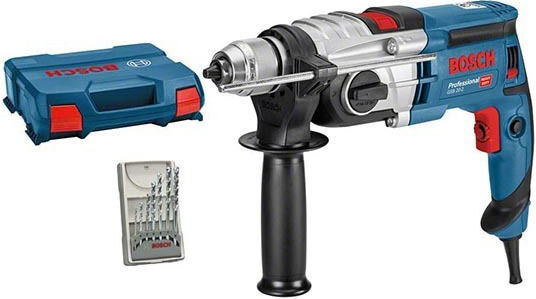 Bosch GSB 20-2 Professional Schlag Bohrer 850W mit Koffer und mit Satz mit 7 Schreibfedern