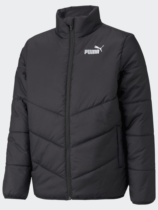 Geacă Sport Scurtă Neagră pentru Copii Essentials