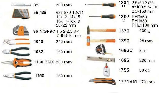 Beta 2110/08 Τσάντα Χειρός με 36 Εργαλεία