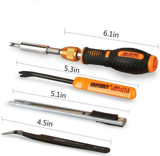 Jakemy Tool Case with 47 Electrician's Tool Set