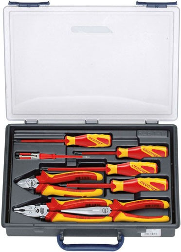 Gedore Cigarette case with 8 Electrician's Tool Set