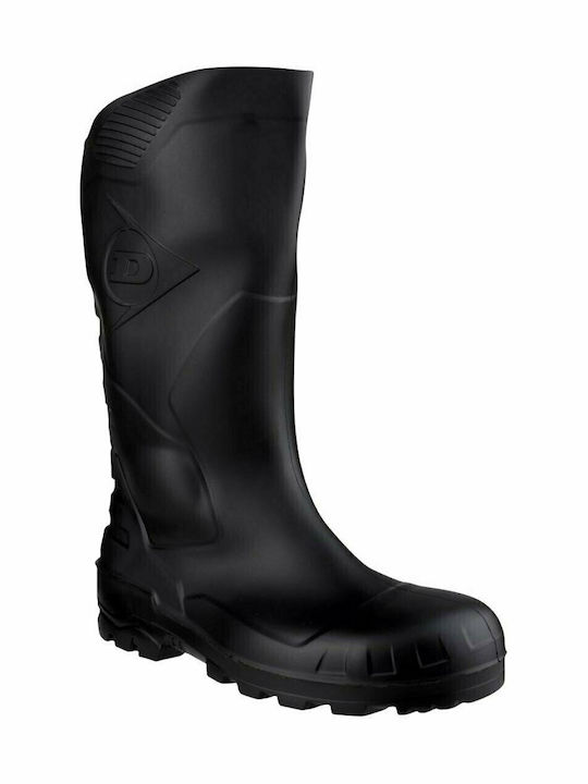 Dunlop Devon Αντιολισθητικές Unisex Γαλότσες Εργασίας Γονάτου Κίτρινες