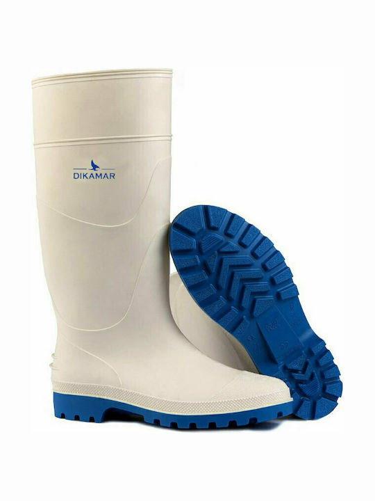 Dikamar Pricebuster Non-Slip Work Wellies Knee White