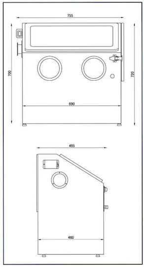 Express Кабинет за пясъкоструйка 110lt SBC-110