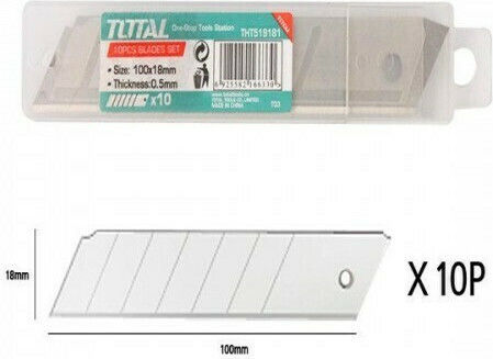 Total Λεπίδες Φαλτσέτας 18mm 10τμχ