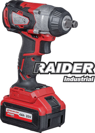 Raider RDI-IBW01 Brushless Μπουλονόκλειδο Μπαταρίας 20V 1x4Ah με Υποδοχή 1/2"