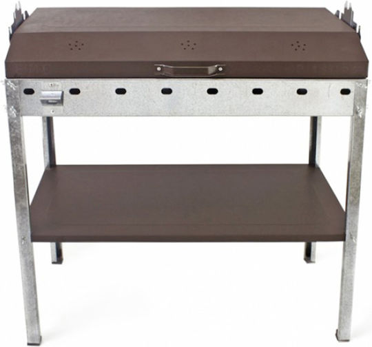 Pitsilos BBQ 800 Galvanized Charcoal Grill with Lid 75cmx35cm
