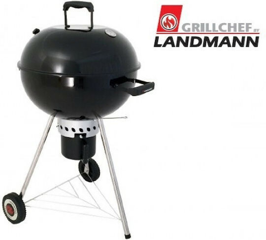 Grill Chef Kettle Grătar cu Cărbuni Cazan cu Capac și Termometru 53.5cmx53.5cm